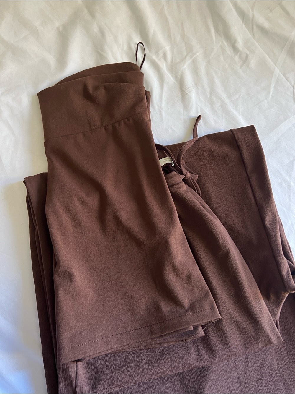 Zara Chocolate Brown Drawstring Maxi Skirt